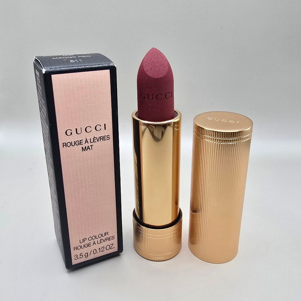 Gucci Velvet Rouge A Levres Mat Lipstick 511 Madge Red, NIB